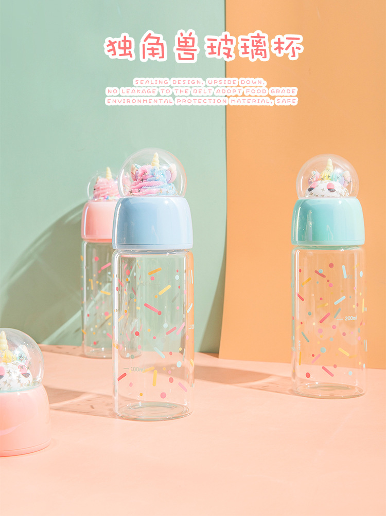 A View bright color unique glass cup lid exquisite cup body with sequins unicorn thermos cup water cup direct sale A View bright color unique glass cup lid exquisite cup body with sequins unicorn thermos cup water cup direct sale