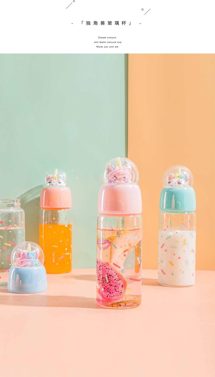 A View bright color unique glass cup lid exquisite cup body with sequins unicorn thermos cup water cup direct sale A View bright color unique glass cup lid exquisite cup body with sequins unicorn thermos cup water cup direct sale