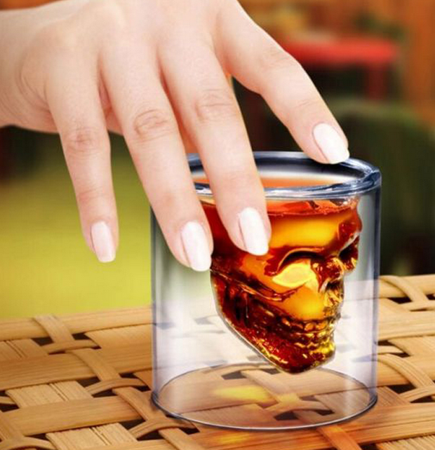 Creative Borosilicate glass skull glass cup double wall glass heat-resisting glassware Creative Borosilicate glass skull glass cup double wall glass heat-resisting glassware