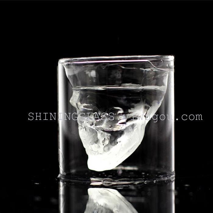 Creative Borosilicate glass skull glass cup double wall glass heat-resisting glassware Creative Borosilicate glass skull glass cup double wall glass heat-resisting glassware