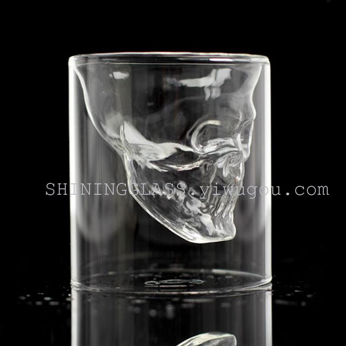 Creative Borosilicate glass skull glass cup double wall glass heat-resisting glassware Creative Borosilicate glass skull glass cup double wall glass heat-resisting glassware