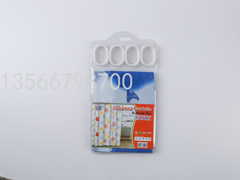 Factory Dedicated PrintingWaterproof Shower Curtain Portable Partition Curtain Wholesale Shower Curtain with Hook