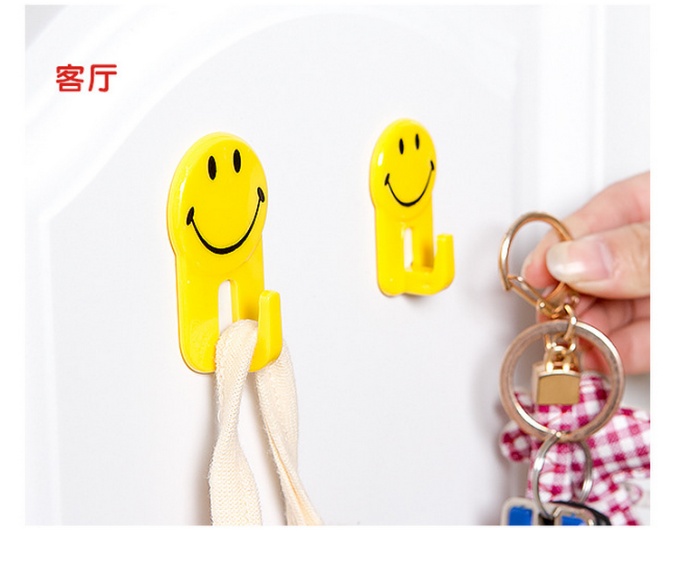Cute smile strong towel hook stick hook large and medium small 3 into the home essential 11-30