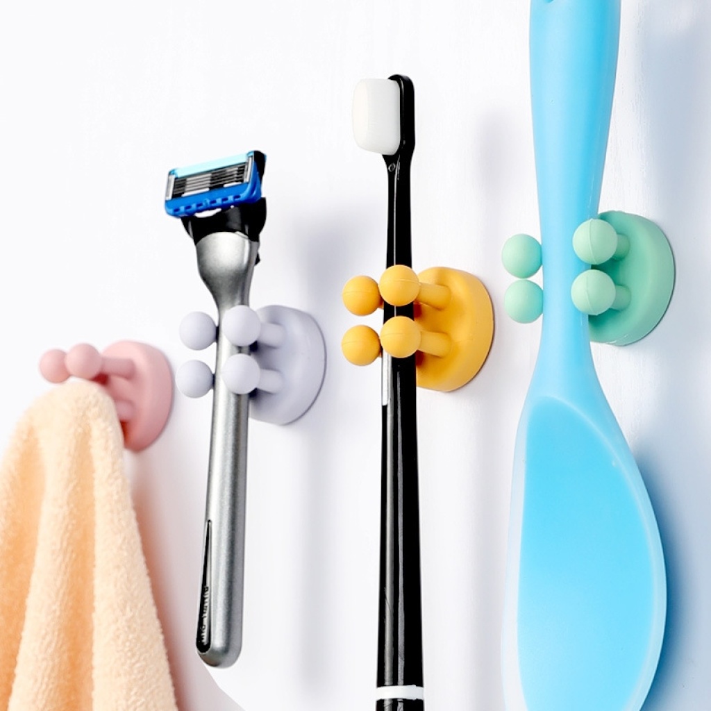 Nail-Free and Non-Marking Hook Strong Adhesive Office Hook Wall Bathroom Paste Hook Kitchen Sticky Hook Waterproof