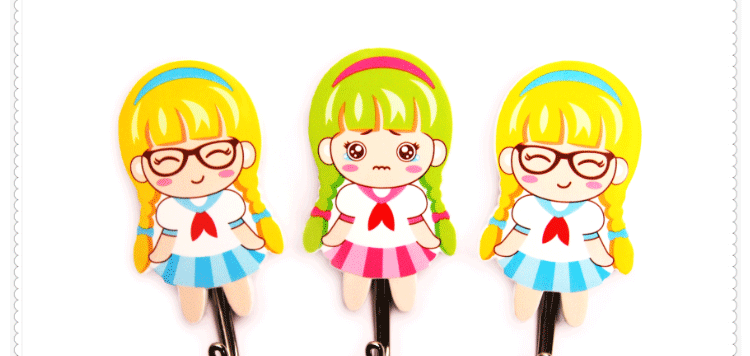 Zhenxin cute cartoon magic stick non-mark hook strong suction wall non-mark stick hook kitchen non-nail hook