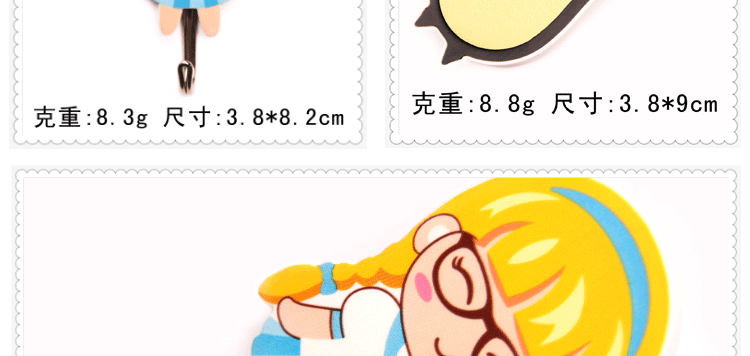 Zhenxin cute cartoon magic stick non-mark hook strong suction wall non-mark stick hook kitchen non-nail hook