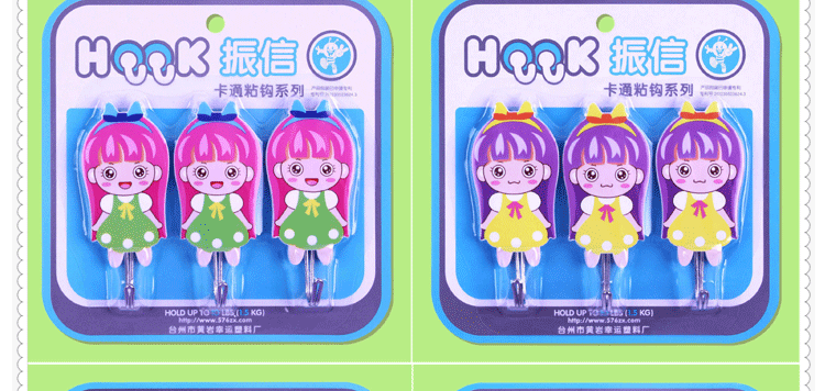 Zhenxin cute cartoon magic stick non-mark hook strong suction wall non-mark stick hook kitchen non-nail hook