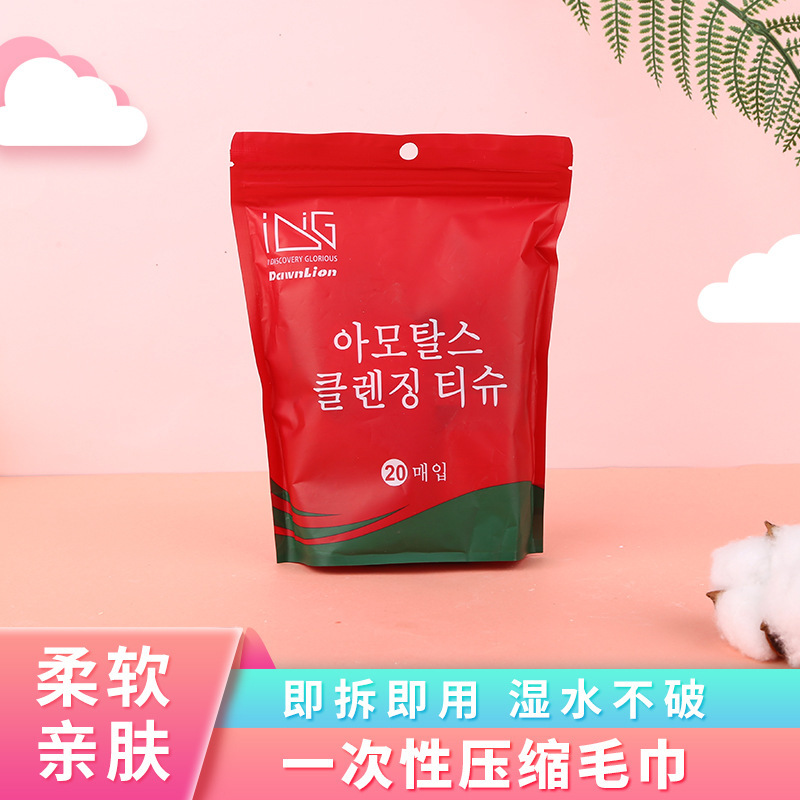 IDIG South Korea Disposable 20 Pieces Bag Portable Compressed Towel Travel Home Thickened Square Cleansing Face Cloth