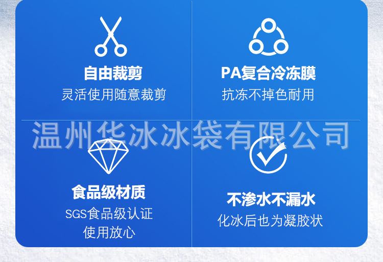 Disposable Ice Pack FreshKeeping Refrigerated Cold Compress Cooling Gel Express Seafood Food SelfAbsorbent Ice Bag