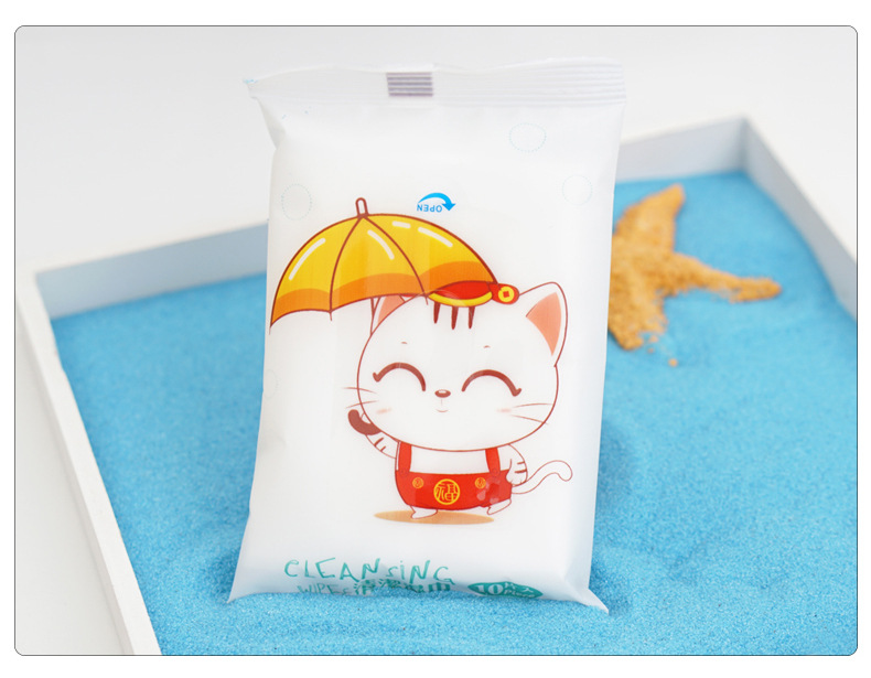 Wet Wipes Baby Removable Portable Small Bag Wet Wipes 10 Pieces Disposable Cleaning Wet Wipes Mother and Baby Gifts