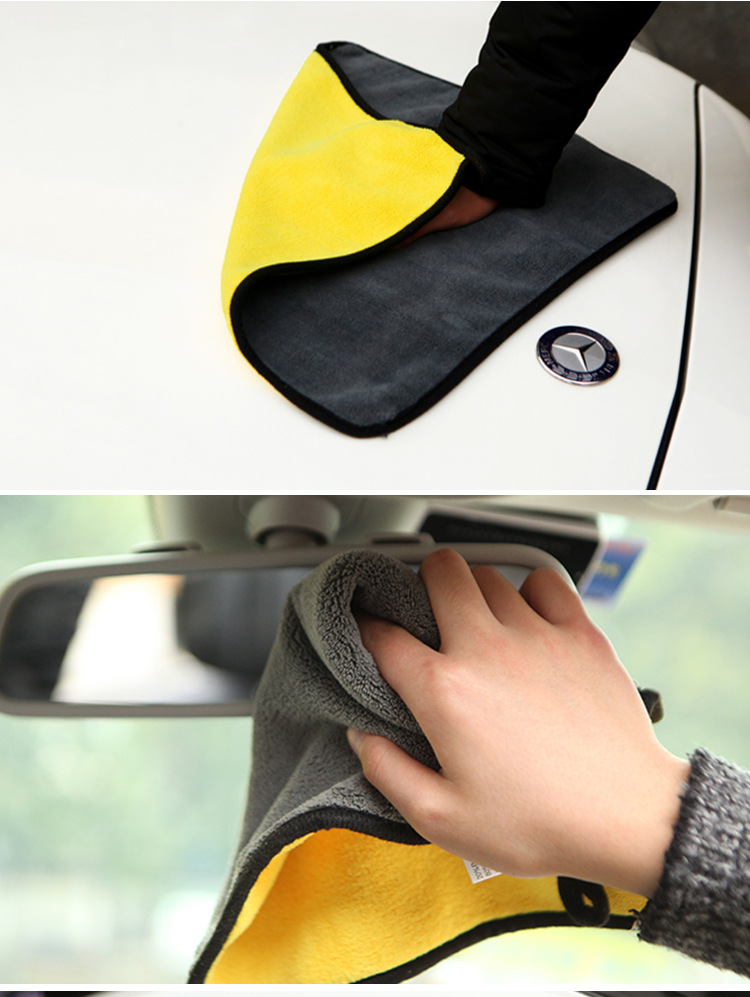 Car Wash Towel Thick Coral Fleece Absorbent Double-Sided Ultra-Fine Fiber Cleaning Cleaning products Car Wash Towel Thick Coral Fleece Absorbent Double-Sided Ultra-Fine Fiber Cleaning Cleaning products