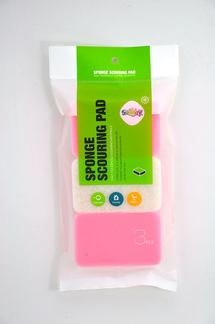 Sunday high temperature resistant sponge 3PCS white yellow white washing dishes in the kitchen cleaning products Sunday high temperature resistant sponge 3PCS white yellow white washing dishes in the kitchen cleaning products
