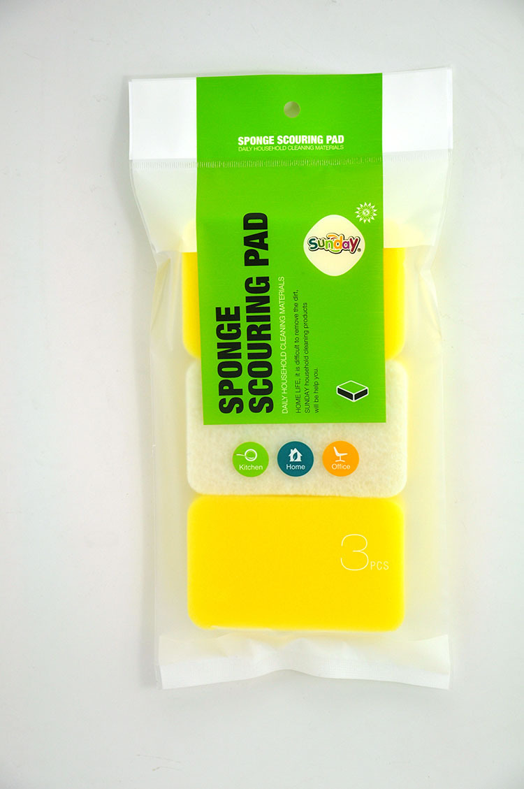 Sunday high temperature resistant sponge 3PCS white yellow white washing dishes in the kitchen cleaning products Sunday high temperature resistant sponge 3PCS white yellow white washing dishes in the kitchen cleaning products