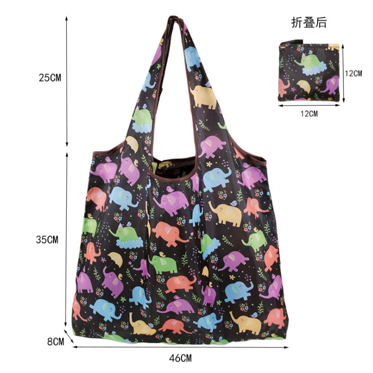 Folding eco-friendly shopping bag portable, portable storage bag Supersizesupermarket shopping bagwaterproof printed bag