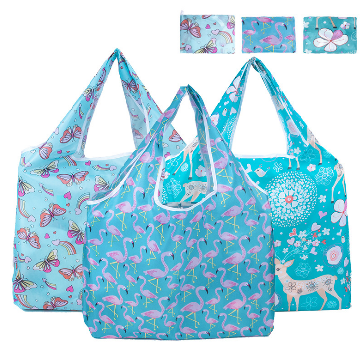 Folding eco-friendly shopping bag portable, portable storage bag Supersizesupermarket shopping bagwaterproof printed bag