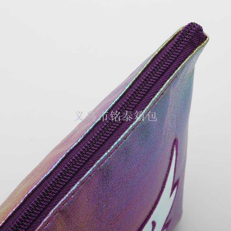Hot-selling crackle sail bag dazzle color cloth art cosmetic bag angel wing portable storage bag with copyright patent