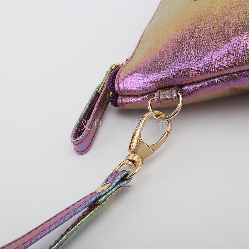 Hot-selling crackle sail bag dazzle color cloth art cosmetic bag angel wing portable storage bag with copyright patent