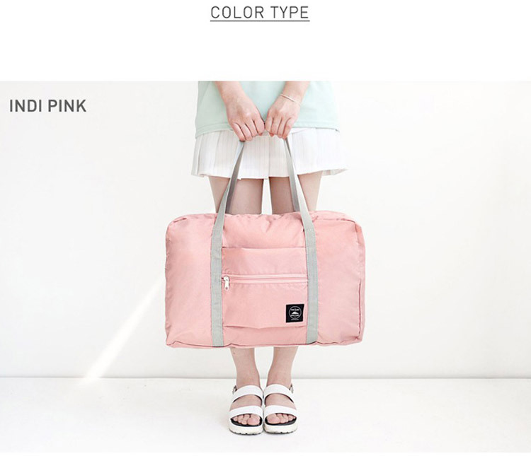 Korean Style Jacquard Luggage Bag Handbag Nylon Folding Travel Bag Large-Capacity Luggage Bag Factory Wholesale
