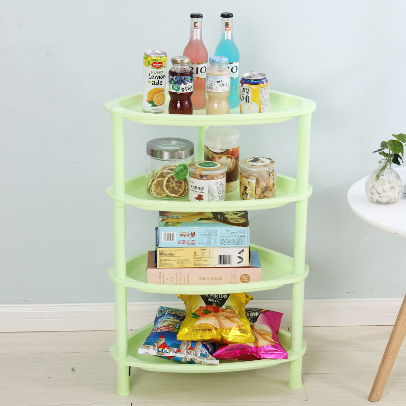 Bathroom Four-Layer Triangle Storage Rack Kitchen Storage Plastic Storage Rack Floor Bathroom Storage Rack