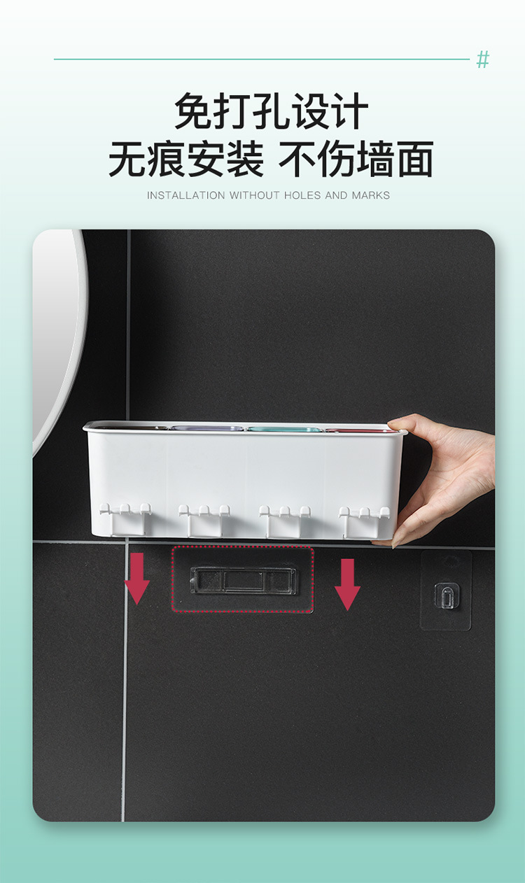 Suction Wall-Mounted Toothbrush Rack Cup Wall-Mounted Toothbrush Cup Holder Toilet Tooth Glass Suction Wall-Mounted Toothbrush Rack Cup Wall-Mounted Toothbrush Cup Holder Toilet Tooth Glass