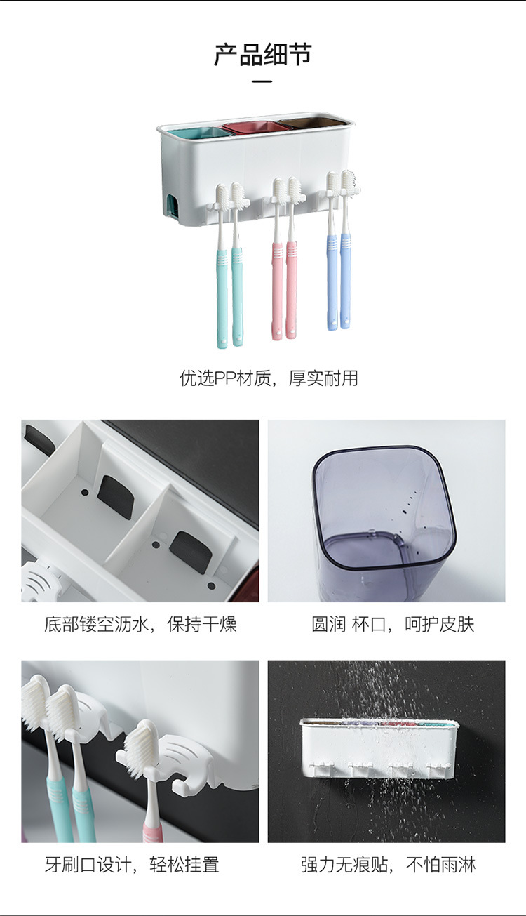Suction Wall-Mounted Toothbrush Rack Cup Wall-Mounted Toothbrush Cup Holder Toilet Tooth Glass Suction Wall-Mounted Toothbrush Rack Cup Wall-Mounted Toothbrush Cup Holder Toilet Tooth Glass