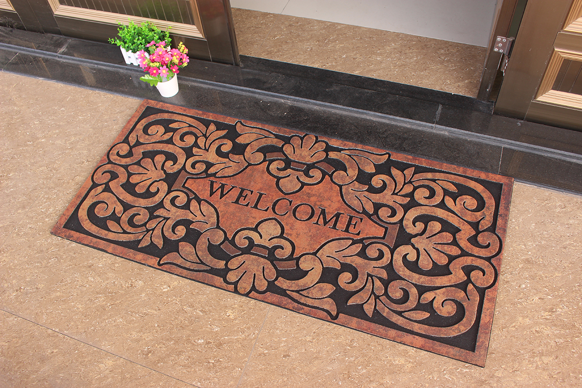 European-Style Rubber Flocking Door Mat Villa Floor Mat Doormat Plastic Door Earth Removing Mat Household Non-Slip Mat European-Style Rubber Flocking Door Mat Villa Floor Mat Doormat Plastic Door Earth Removing Mat Household Non-Slip Mat