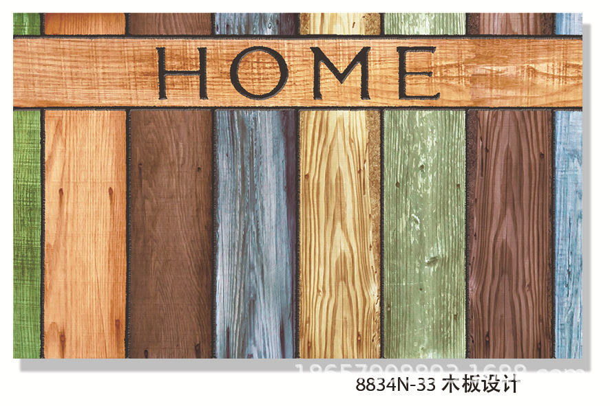 Cross-Border European and American Flocking Mat Rubber Floor Mat Door Mat Non-Slip Mat Factory Wholesale