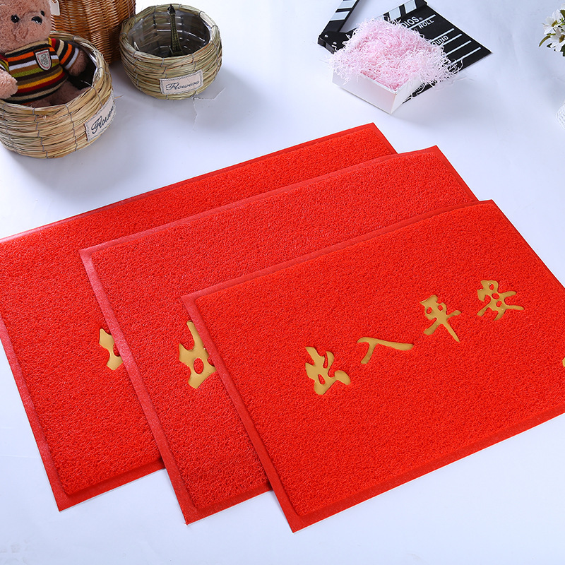 Thickened PVC Loop Floor Mat Factory Home Living Room Bathroom Entrance PVC Non-Slip Mat Merchant PVC Loop Floor Mat