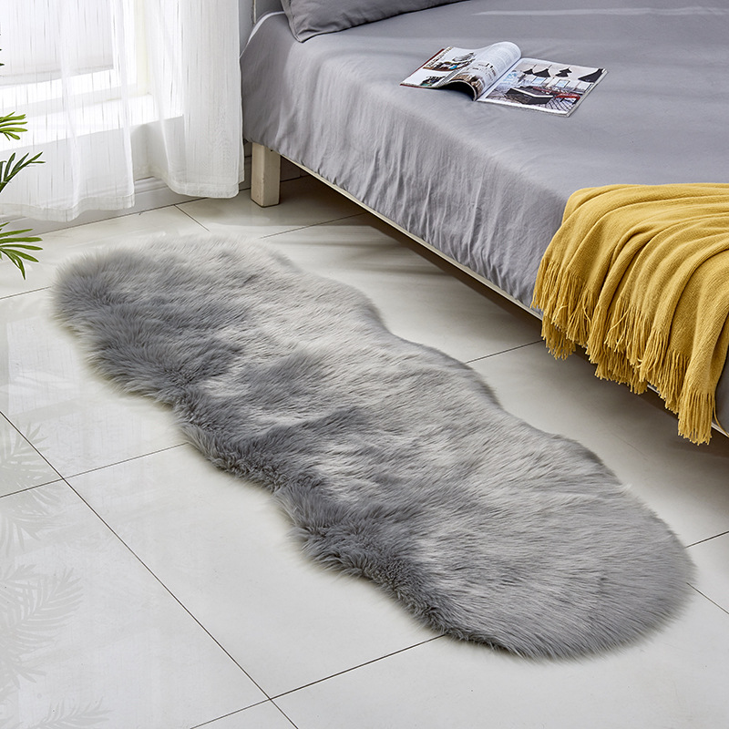 New Wool-like Leather Sofa Carpet Floor Mat Wool-like Cushion Window Cushion Living Room Bedroom Non-Slip Mat Blanket