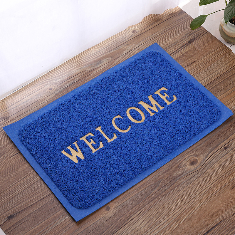 Brushed Door Mat English Welcome Entrance Mats Hotel Welcome Foot Mat Wire Ring Non-Slip Mat