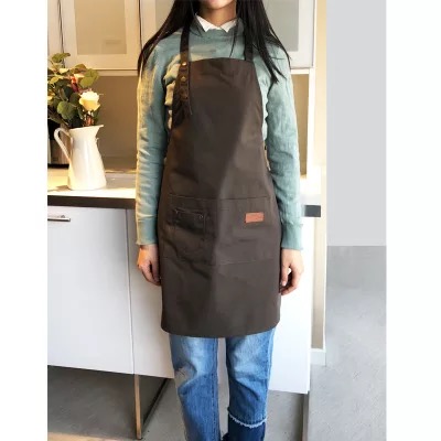 Nordic Style Overalls Canvas Waterproof Oil-Proof Antifouling Practical Wear-Resistant Work Apron Unisex Apron