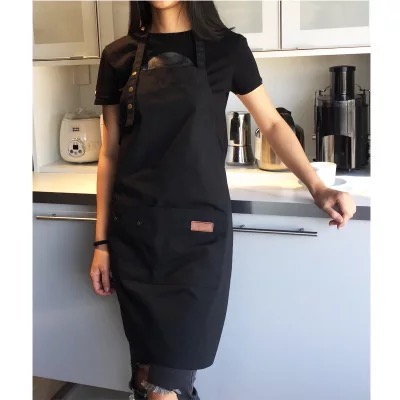 Nordic Style Overalls Canvas Waterproof Oil-Proof Antifouling Practical Wear-Resistant Work Apron Unisex Apron