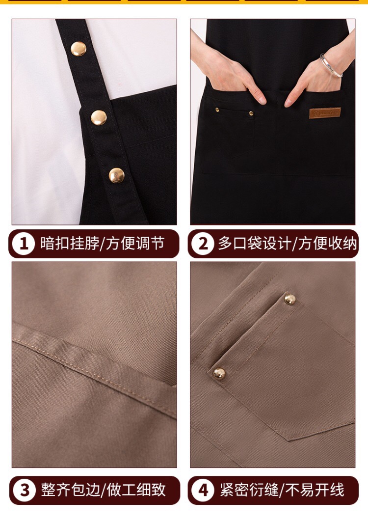 Nordic Style Overalls Canvas Waterproof Oil-Proof Antifouling Practical Wear-Resistant Work Apron Unisex Apron