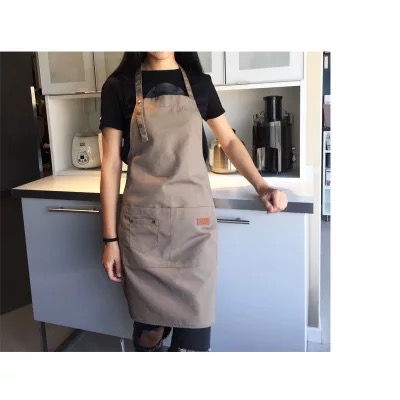 Nordic Style Overalls Canvas Waterproof Oil-Proof Antifouling Practical Wear-Resistant Work Apron Unisex Apron