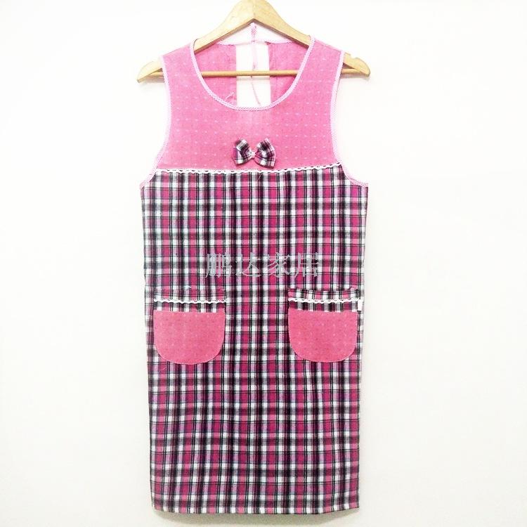 Cotton plaid sleeveless vest adult kitchen cleaning apron and a batch of antifouling warm overclothes Cotton plaid sleeveless vest adult kitchen cleaning apron and a batch of antifouling warm overclothes