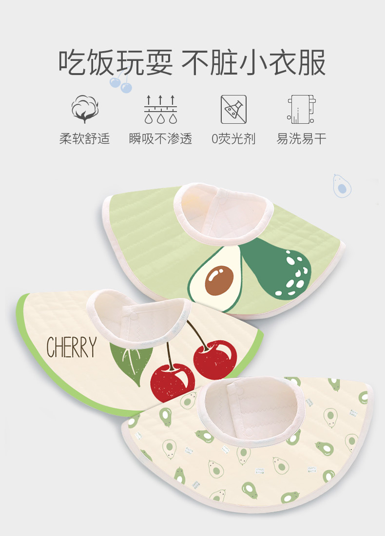 Autumn Winter Baby Pure Cotton Bib 360 Degree Rotating Baby Bibs Waterproof Newborn Apron Cartoon Cute