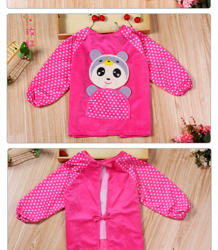 Winter long-sleeved smock DRESS APRON bib overalls anti waterproof breathable velvet gown Crystal Children Winter long-sleeved smock DRESS APRON bib overalls anti waterproof breathable velvet gown Crystal Children