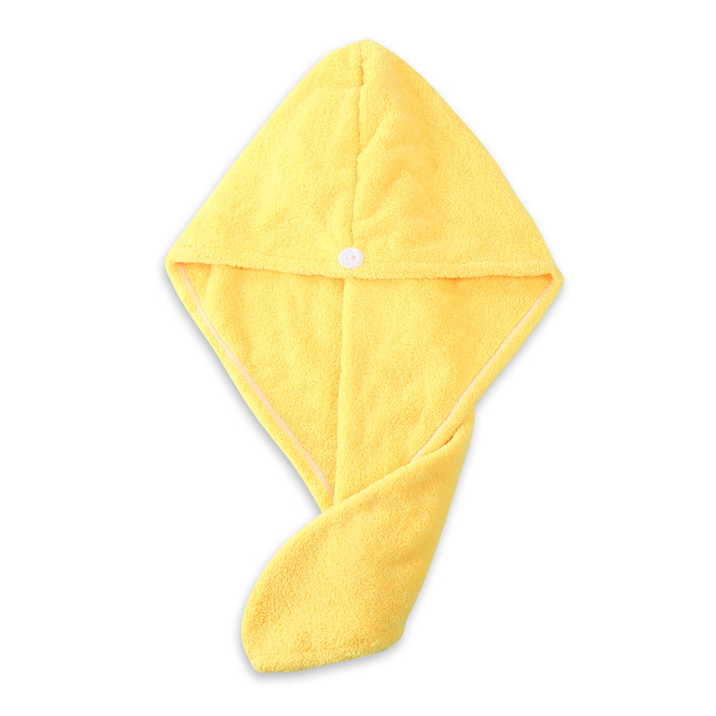 Coral Fleece Thickened Hair Drying Cap with Rabbit Tricorne Thick High Density Coral Fleece Long Cap Shower Cap