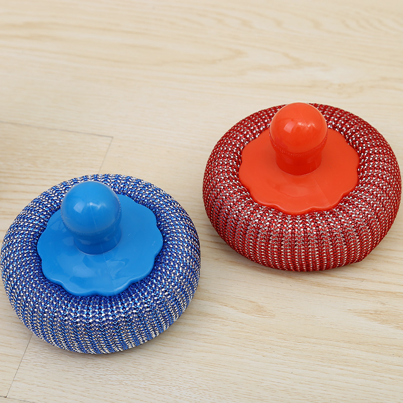 2 installed to keep clean wire ball washing pot wire ball washing pan kitchen cleaning brush manufacturers wholesale