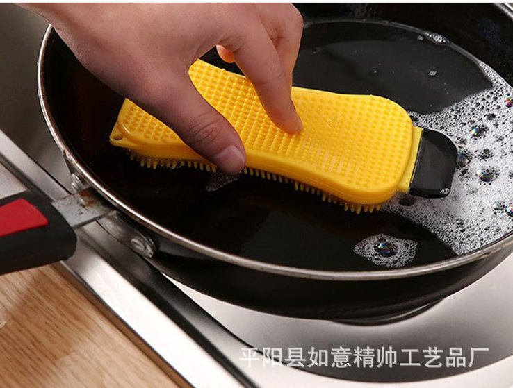 3-in-1 Kitchen Multi-Functional Silicone Brush Double-Sided Dishcloth Oil-Free clean brush 3-in-1 Kitchen Multi-Functional Silicone Brush Double-Sided Dishcloth Oil-Free clean brush