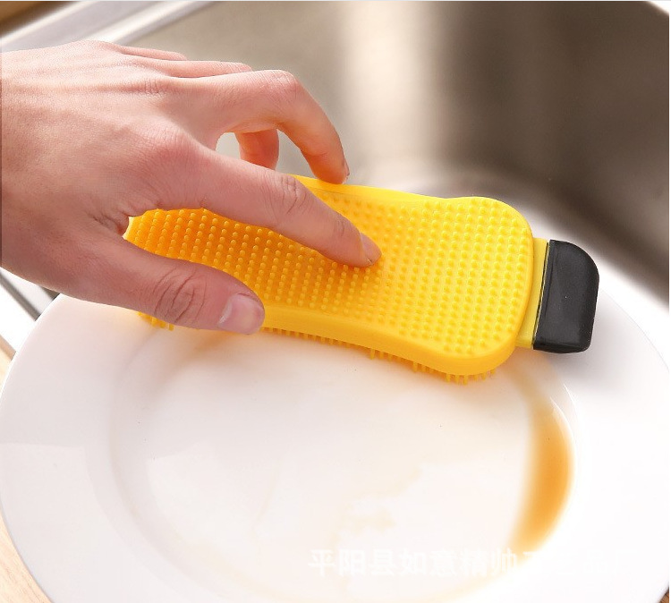 3-in-1 Kitchen Multi-Functional Silicone Brush Double-Sided Dishcloth Oil-Free clean brush 3-in-1 Kitchen Multi-Functional Silicone Brush Double-Sided Dishcloth Oil-Free clean brush