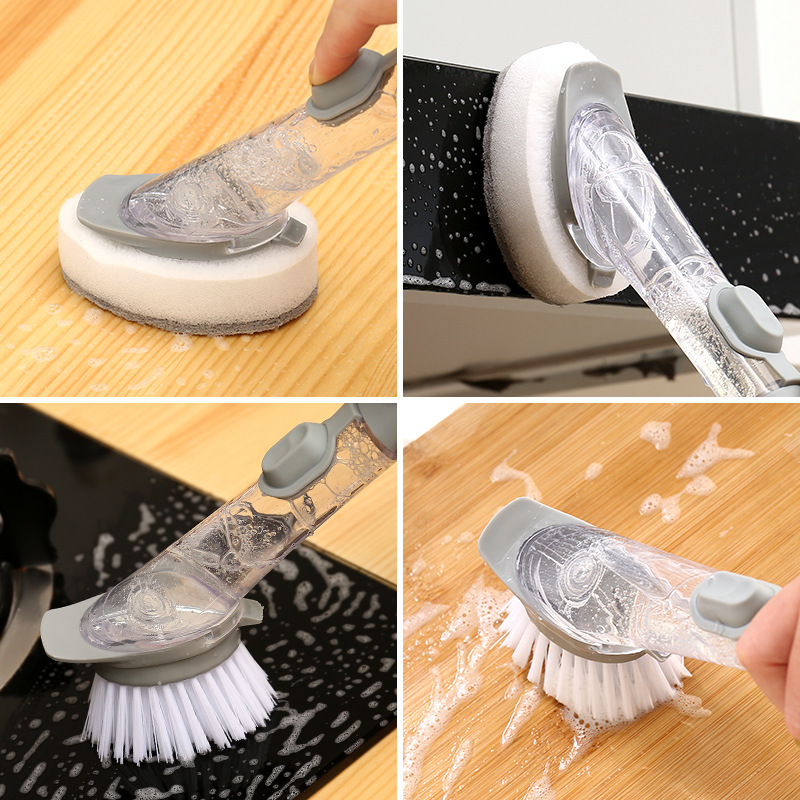  Supplies Brush Pot Dish Brush Bowl Artifact Dish Brush Wok Brush Home Ladle Oil Brush Hydraulic Wok Brush clean brush