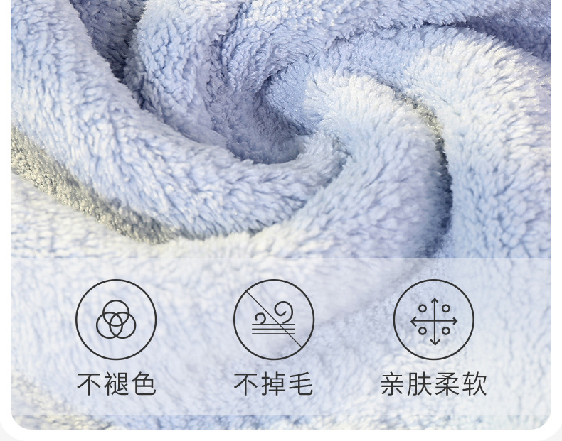 and Korean Cute Animal Hand Towel Coral Fleece Absorbent Towel Household Kitchen Towel Cartoon Hanging Towel Multicolor