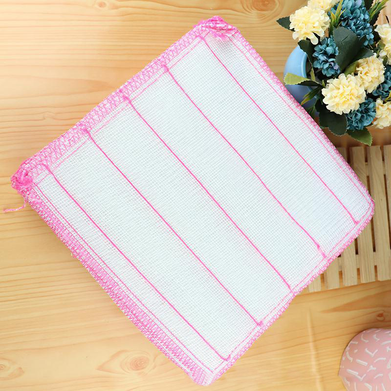 Cotton Yarn Dishcloth Oil-Free Towel Kitchen Scouring Pad Brush Bowl Lint-Free Cleaning Dish Towel kitchen towel
