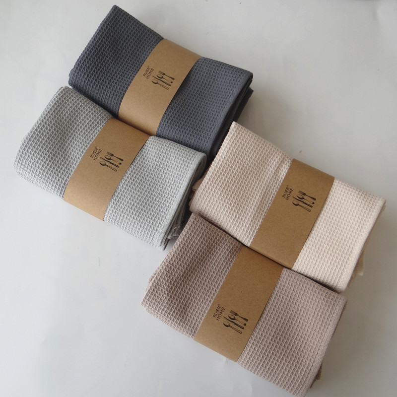Cotton Household Kitchen Plain Waffle Water Absorption Good Tea Towel Kitchen Napkin Teatowel Cotton Household Kitchen Plain Waffle Water Absorption Good Tea Towel Kitchen Napkin Teatowel