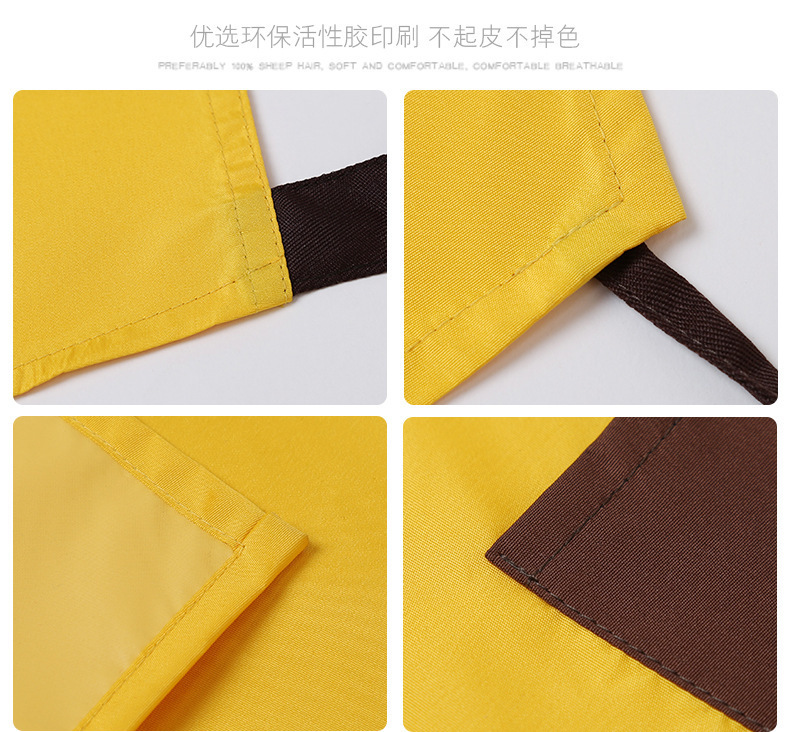 Kitchen Apron Waterproof Dirty Hand Cleaning Home Apron Korean Creative Cute Bear Halter Hand Towel Apron Wholesale