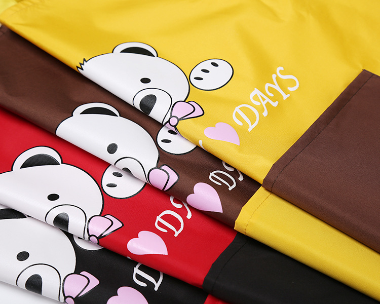 Kitchen Apron Waterproof Dirty Hand Cleaning Home Apron Korean Creative Cute Bear Halter Hand Towel Apron Wholesale