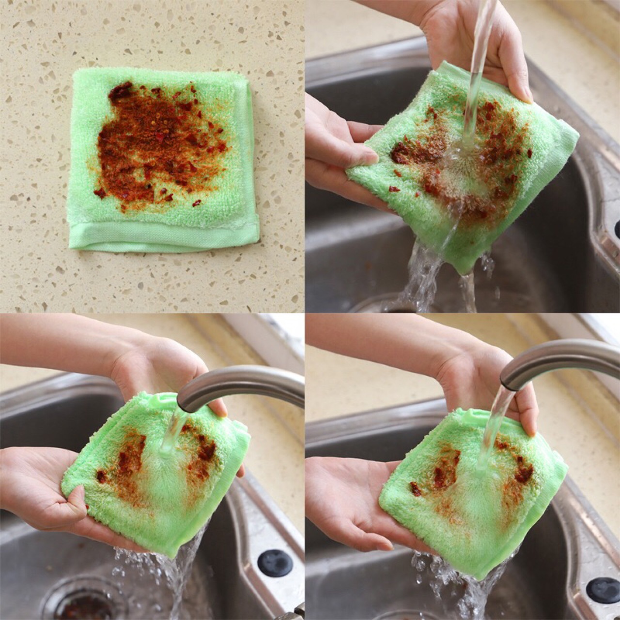 Non-Stick Oil Kapok Dish Towel Soft and Smooth Color Bright Independent Packaging Kitchen Good Helper kitchen towel