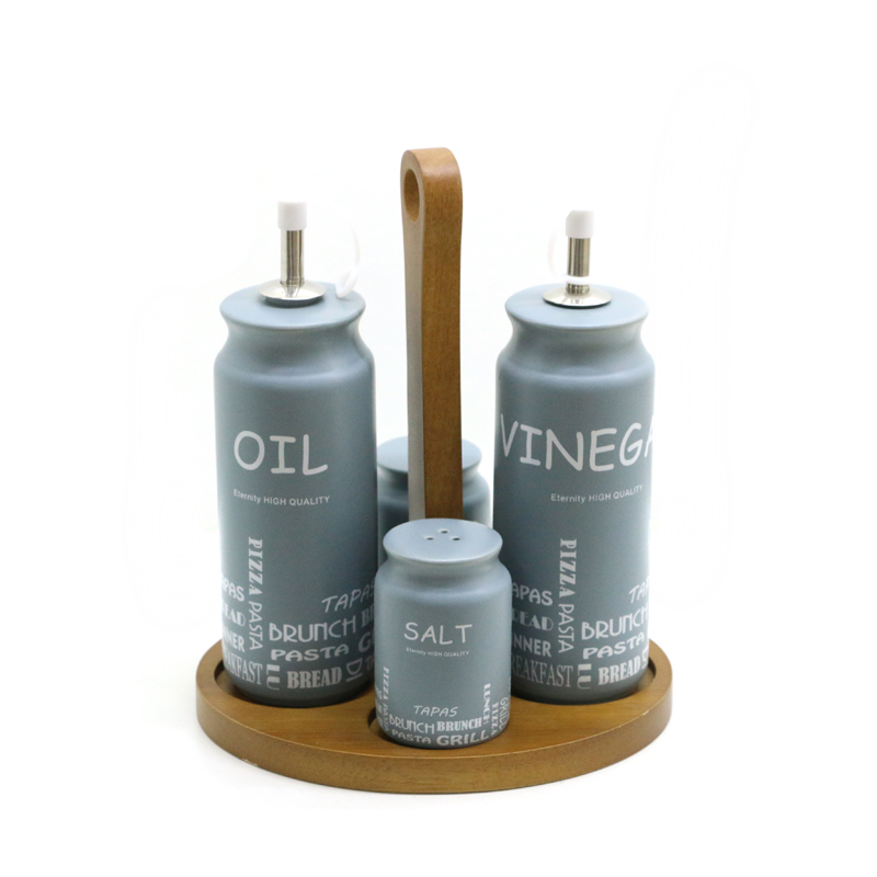 Japanese Style Ceramic Seasoning Bottle Vintage Of Vinegar Oil Bottle Food Container Spices Storage Box Kitchen
