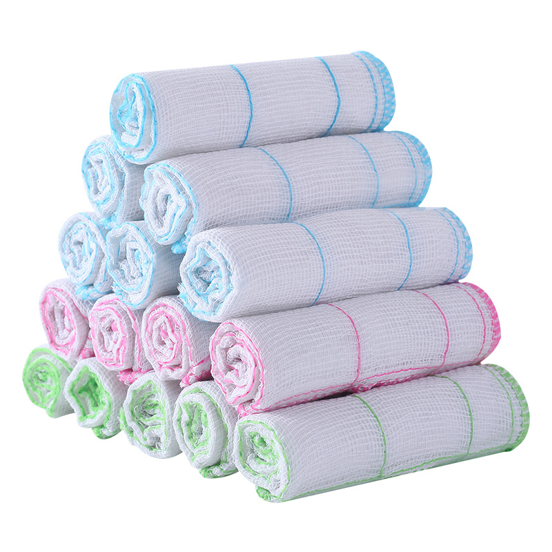 Kitchen Cotton Yarn Absorbent Lint-Free Cloth Oil-Free Dishcloth Dish Towel Decontamination Cleaning Cloth Scouring Pad